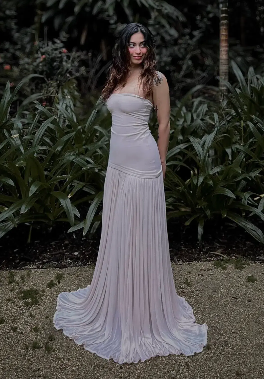 Helsa The Naomi Gown Barely Pink Size 10 for rent on The Volte - main image