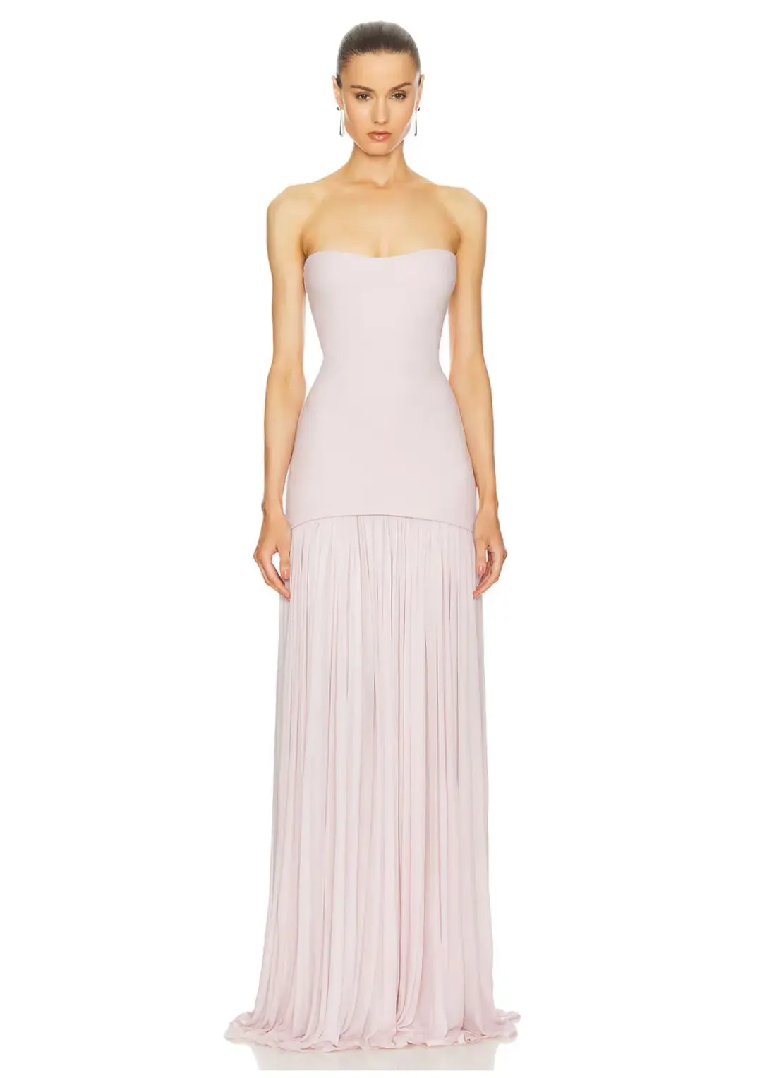 Helsa The Naomi Gown Barely Pink Size 10 for rent on The Volte - main image