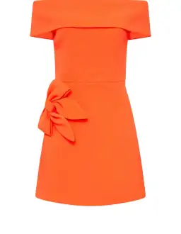 Rebecca Vallance Loretta Off Shoulder Mini Dress Orange Size 10 for rent on The Volte - image 3