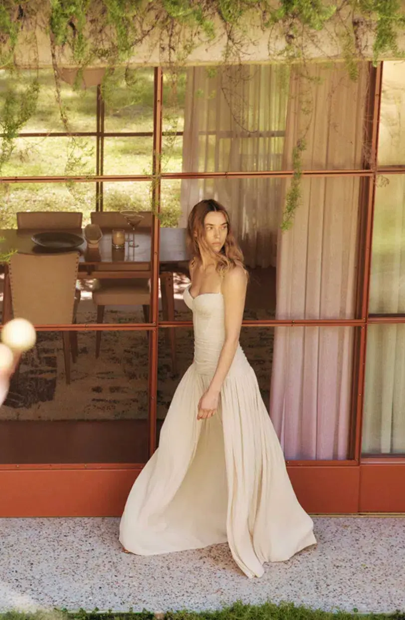 Manning Cartell Double Time Pleat Dress - Nougat | Size Small , S AU 8 for rent on The Volte - main image