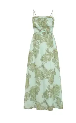 Kivari Zoe Strappy Maxi Dress Paisley In A Fresh Mint Size 12 for rent on The Volte - image 4