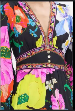 Camilla Button Dress with Shaped Waistband Away With The Fairies Size S/Au 10 for rent on The Volte - image 4