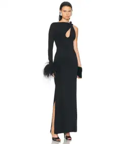 Rachel Gilbert Tanner Gown Black Size 8 for rent on The Volte - image 1