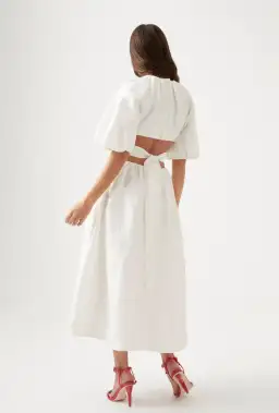 Aje Mimosa Cutout Midi Dress Ivory Size AU 4 for rent on The Volte - image 2
