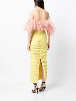 Rachel Gilbert Zion Midi Dress Lemon Yellow Size 3 / AU 12 for rent on The Volte - image 2