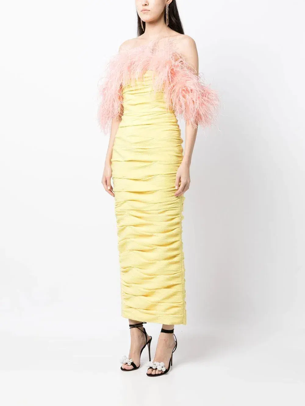 Rachel Gilbert Zion Midi Dress Lemon Yellow Size 3 / AU 12 for rent on The Volte - main image