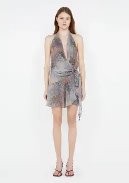 Bec & Bridge Malaya Mini Dress Skyfire Ombre Size 8 for rent on The Volte - image 1