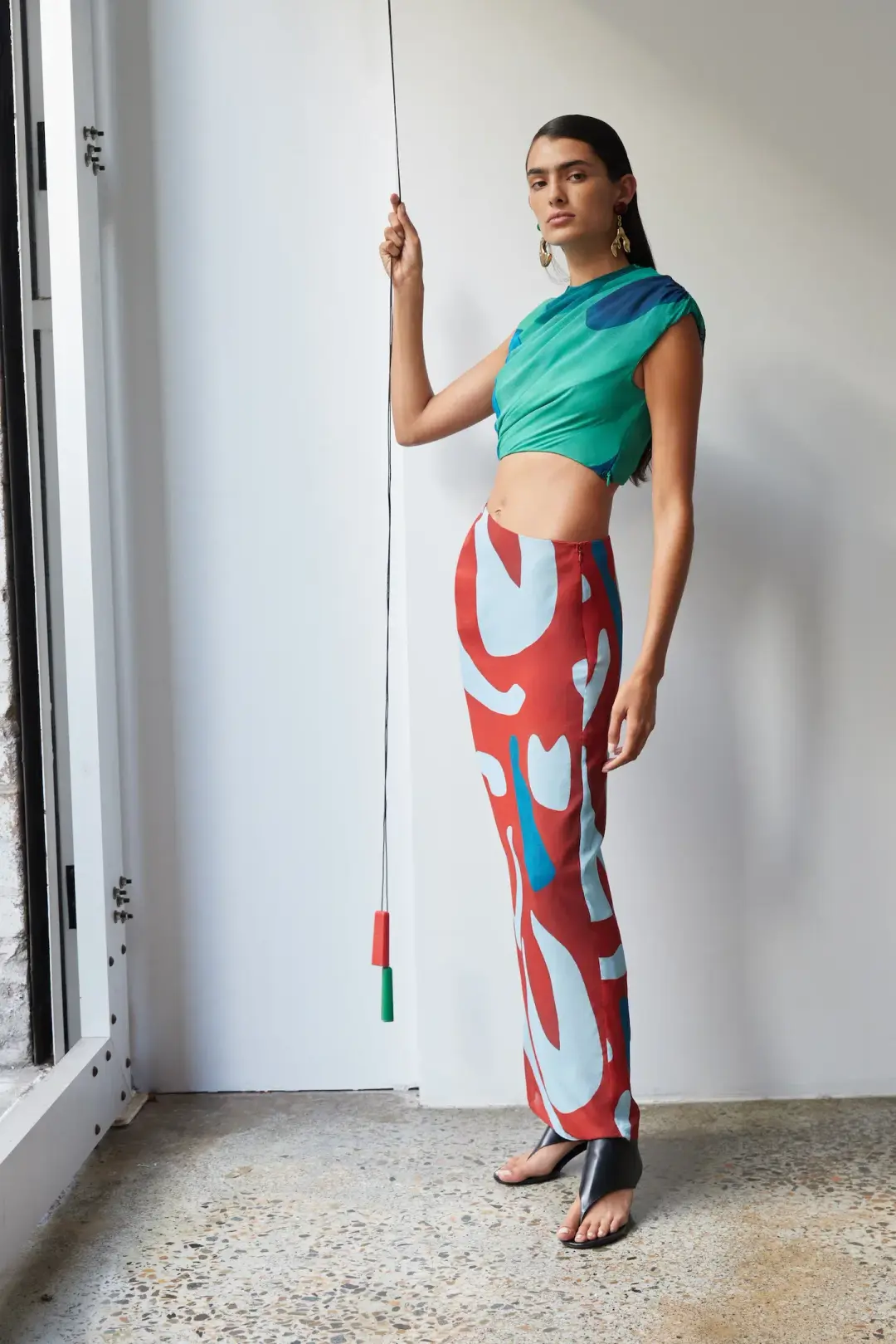 Sir the Label Frankie Gathered Skirt & Emerald Top Set Ruby Reflection Size 6 for rent on The Volte - main image