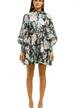 Zimmermann Verity Rouleau Short Dress Floral Size 0P/Au 6 for rent on The Volte - image 2