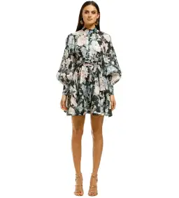 Zimmermann Verity Rouleau Short Dress Floral Size 0P/Au 6 for rent on The Volte - image 1