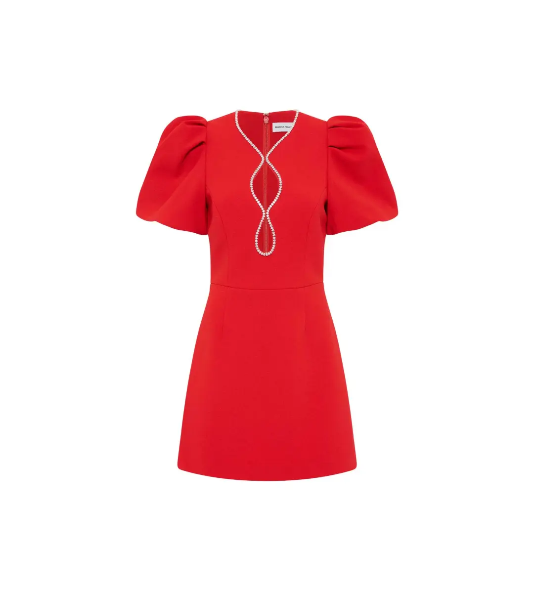 Rebecca Vallance Karina Puff Sleeve Mini Dress Red Size 8 for rent on The Volte - main image