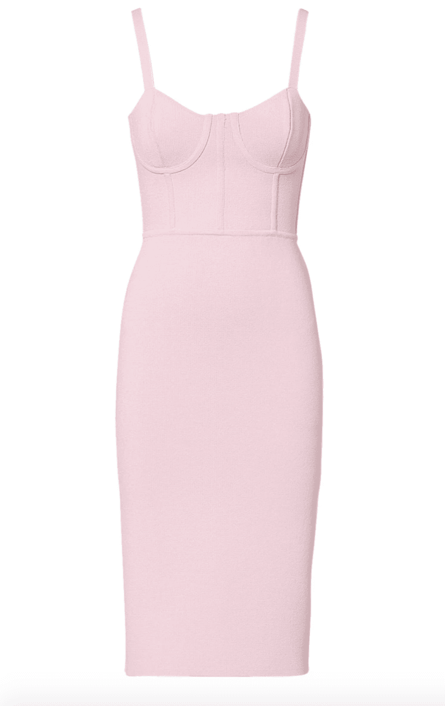 Scanlan Theodore Crepe Knit Bustier Dress Pink Size 8 for rent on The Volte - main image