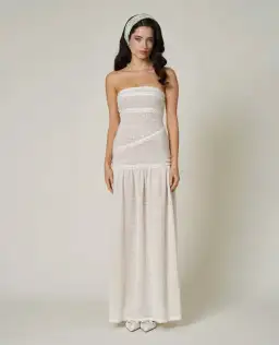 Fait Par Fouch Colette Dress Ivory Size 8 for rent on The Volte - image 1