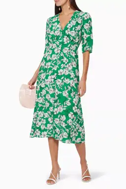 La Maison Talulah That Forever Feeling Midi Dress Green Floral Size 8 for rent on The Volte - image 6