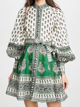 Zimmermann Amari Emerald Buttoned Dress Size 6