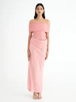 Benni Nico Off Shoulder Maxi Dress Candy Floss Size 8 for rent on The Volte - image 2