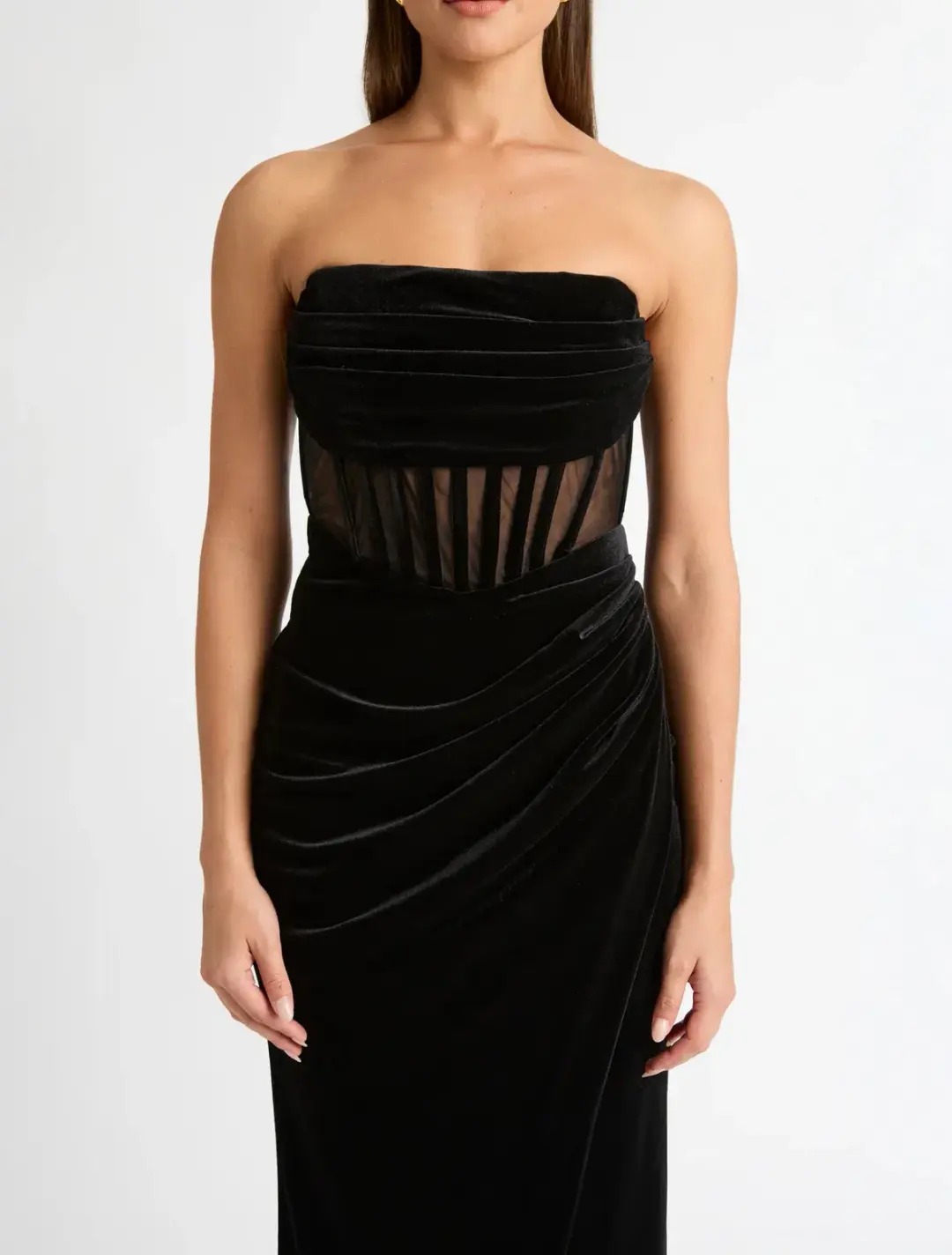 Sheike Trinity Maxi Dress Black Size 8 for rent on The Volte - main image
