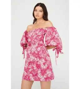Sheike Ditsy Floral Mini Dress Pink Size 12 for rent on The Volte - image 2