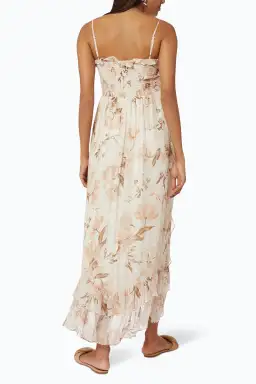 Shona Joy Nina Shirred Midi Dress in Floral Print Size 12 for rent on The Volte - image 2