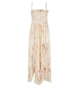 Shona Joy Nina Shirred Midi Dress in Floral Print Size 12 for rent on The Volte - image 5