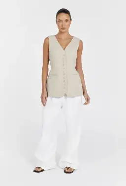 Dissh Celine Longline Vest & Pants Set in Pebble Size 12 for rent on The Volte - image 2