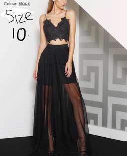 J'adore Black Dress - Top & Skirt Set Size 10 for rent on The Volte - image 2