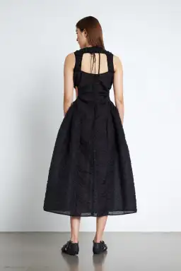Cecilie Bahnsen Samara Midi Dress Black Size 8 for rent on The Volte - image 2