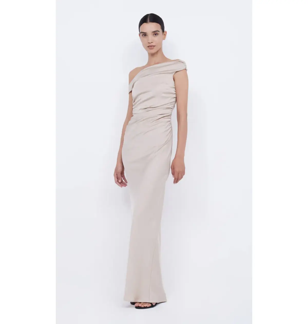 Bec & Bridge Eternity Off Shoulder Maxi Dress Sand Size AU 14 - Image 2