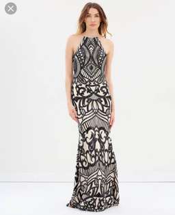 Black & White Floor Length Gown Size 6 for rent on The Volte - image 1