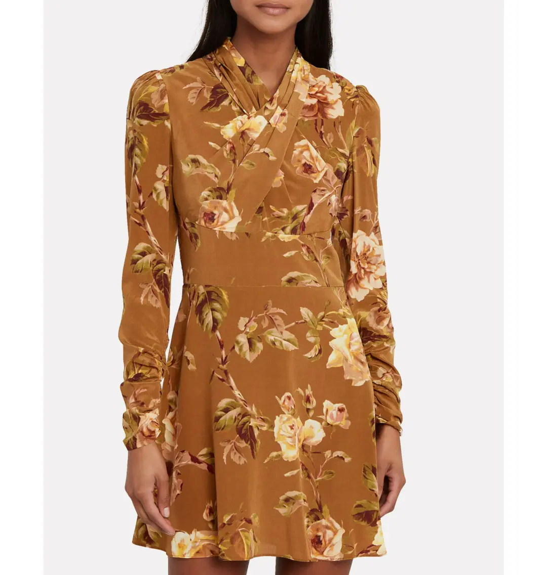 Zimmermann Resistance Silk Twist Mini Dress Floral Size 0 / AU 8 for rent on The Volte - main image