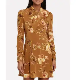 Zimmermann Resistance Silk Twist Mini Dress Floral Size 0 / AU 8 for rent on The Volte - image 2