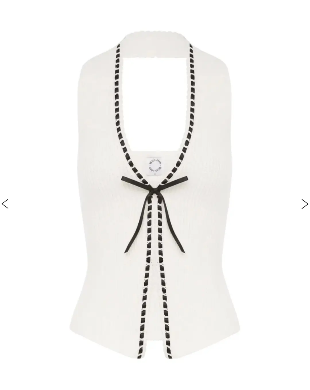 With Jean Gigi Top White Size AU 6 for rent on The Volte - main image