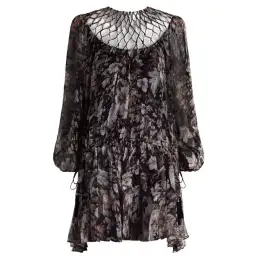 Zimmermann Gossamer Lattice Drawn Mini Dress Floral Size 0 / AU 8 for rent on The Volte - image 3