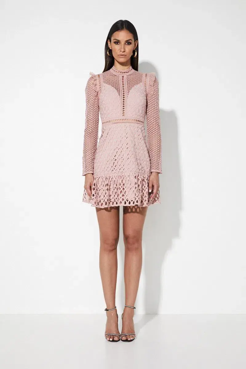 Mossman The Visionary Mini Dress Pink Size 6 for rent on The Volte - main image