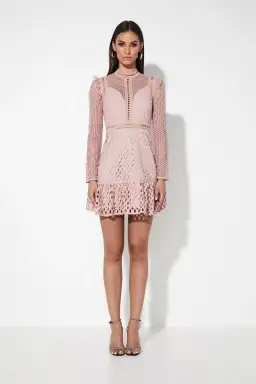 Mossman The Visionary Mini Dress Pink Size 6 for rent on The Volte - image 1
