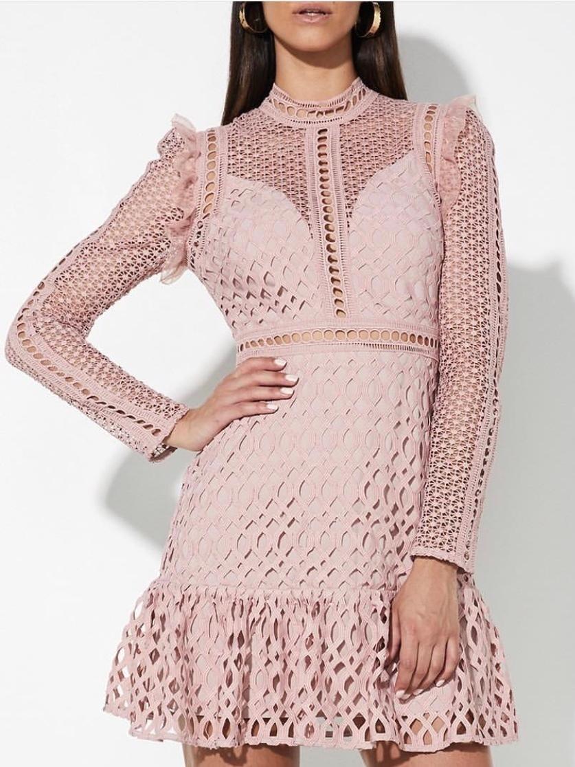 Mossman The Visionary Mini Dress Pink Size 6 for rent on The Volte - main image