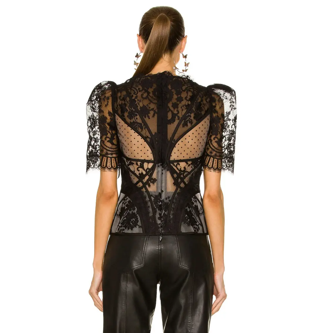 Zimmermann Dancer Lace Bodice Black Size 0 / AU 8 for rent on The Volte - main image