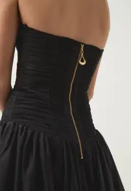 Aje Violette Bubble Hem Maxi Dress Black Size 12 for rent on The Volte - image 3