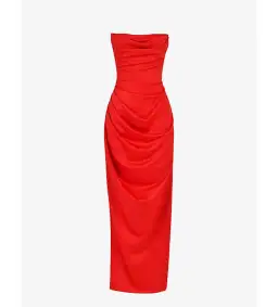 House of CB Adrienne Strapless Corset Maxi Dress Red Size 6 for rent on The Volte - image 4