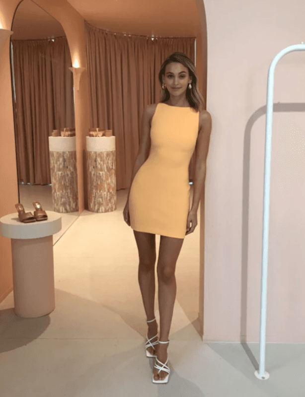 Bec & Bridge Raphaela Mini Dress Melon Size 8 for rent on The Volte - main image