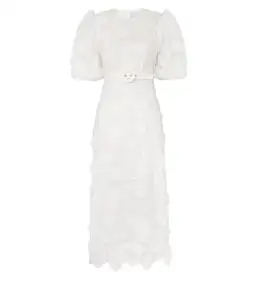Zimmermann The Halliday Lace Flower Dress In Ivory Size 2/ Au12 for rent on The Volte - image 3