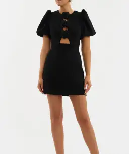 Rebecca Vallance Aubree Flower Mini Dress Black Size 12 for rent on The Volte - image 5