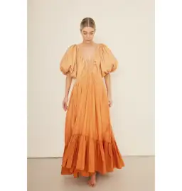 Rooh Collective Birthday Gown Orange Ombré Size AU 12 for rent on The Volte - image 1