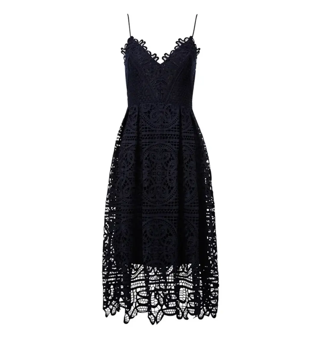 Seed Heritage Broderie Lace Dress Black Size AU 12 for rent on The Volte - main image