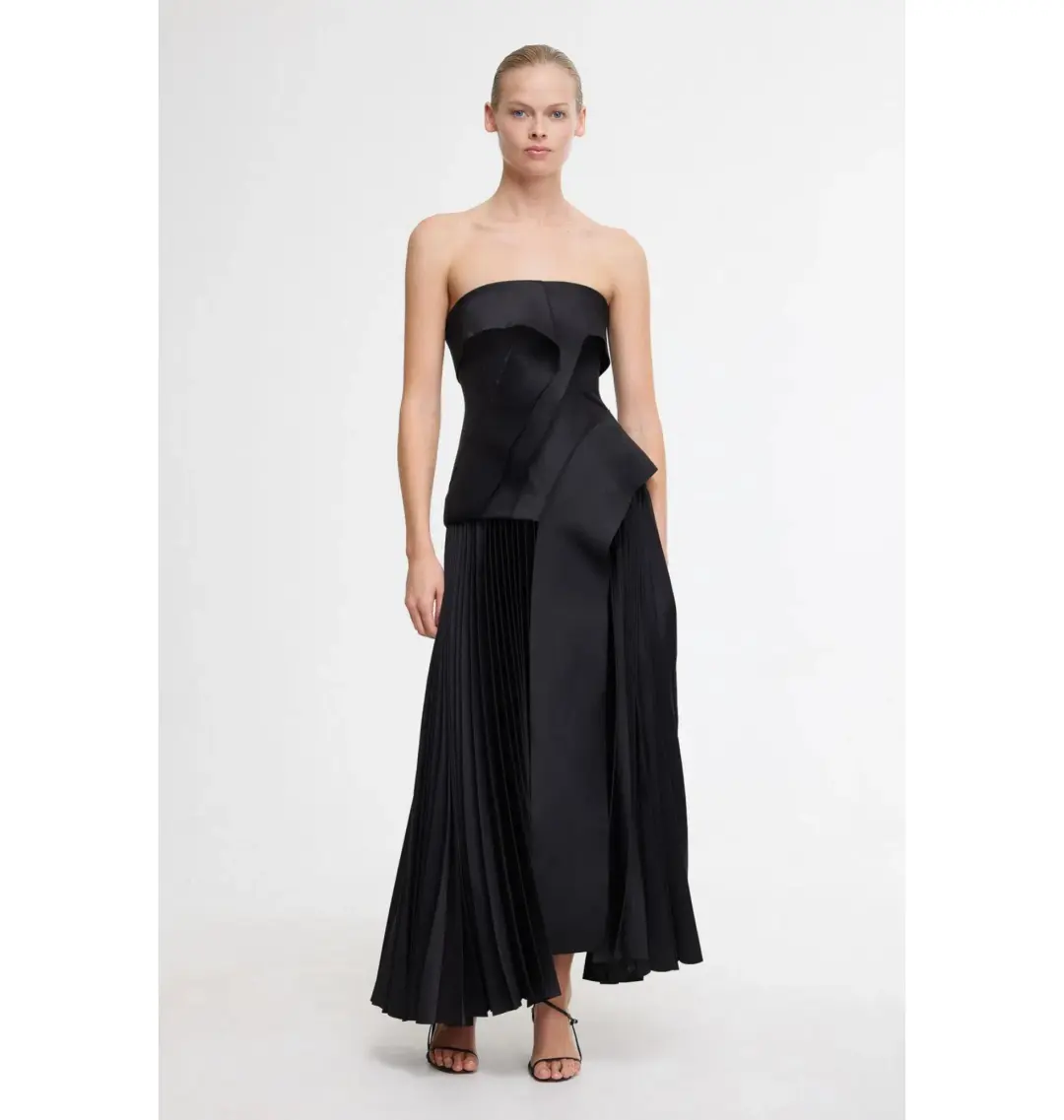 Acler Hammil Midi Dress Black Size AU 8 for rent on The Volte - main image