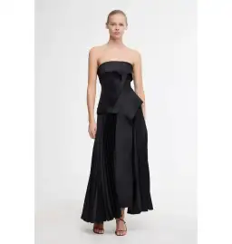 Acler Hammil Midi Dress Black Size AU 8 for rent on The Volte - image 1