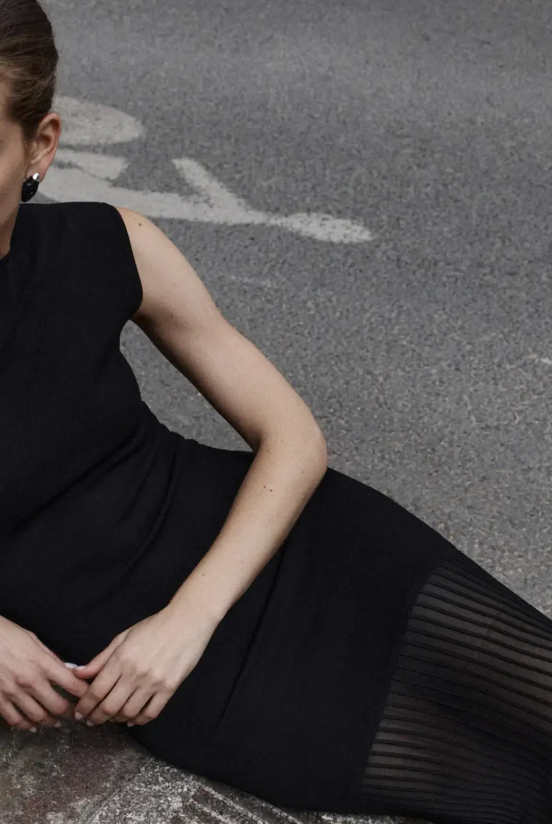 Sir The Label Indigo Twist Dress Black Size 14 for rent on The Volte - main image