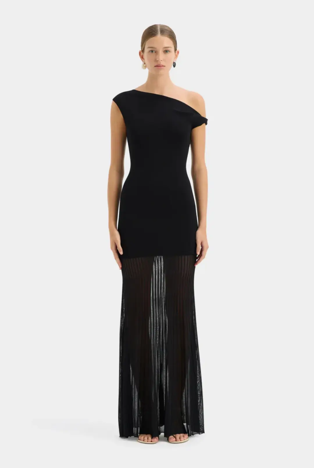 Sir The Label Indigo Twist Dress Black Size 14 for rent on The Volte - main image
