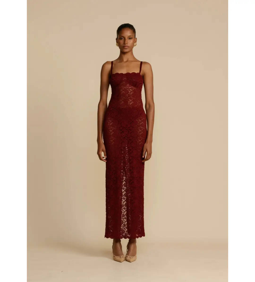 Arcina Ori Margot Dress Wine Size 8 for rent on The Volte - main image