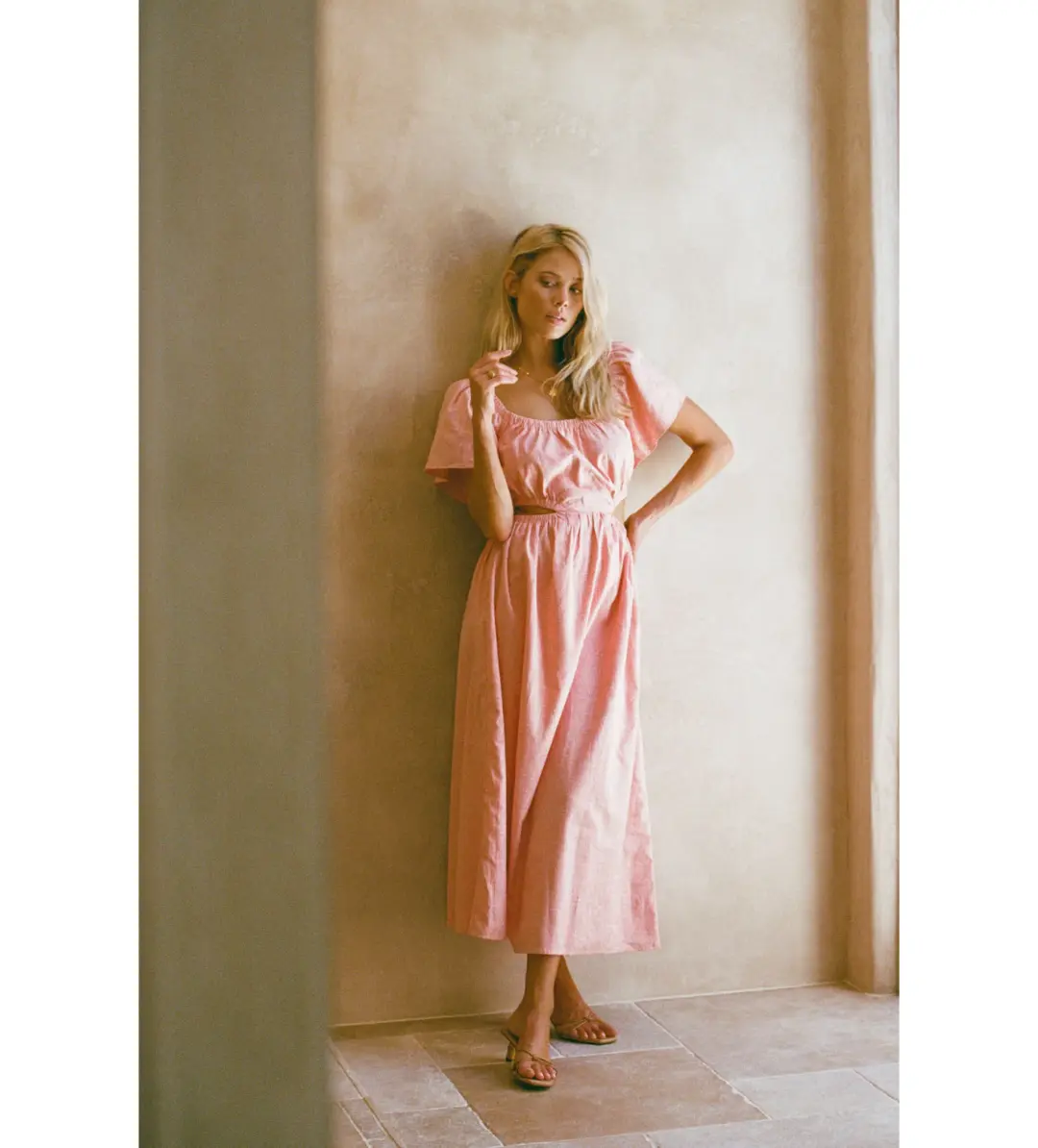 Sabo Skirt Ezzy Midi Dress Pink Size XL / AU 14 for rent on The Volte - main image